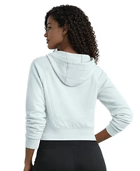Starter Women's Green Bay Packers Cropped Pastels Full-Zip Hoodie