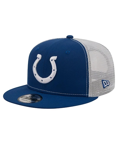 New Era Men's Royal Indianapolis Colts Core Team 9FIFTY Trucker Snapback Hat