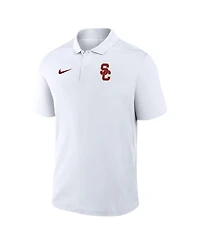 Nike Men's White Usc Trojans Primetime Victory Dri-fit Polo Shirt