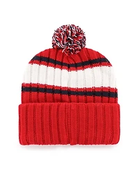 '47 Brand Men's Red St. Louis Cardinals Plateau Cuffed Knit Pom Hat