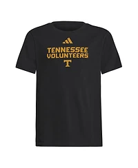 Adidas Big Boys and Girls Black Tennessee Volunteers Wordmark Fresh T-Shirt