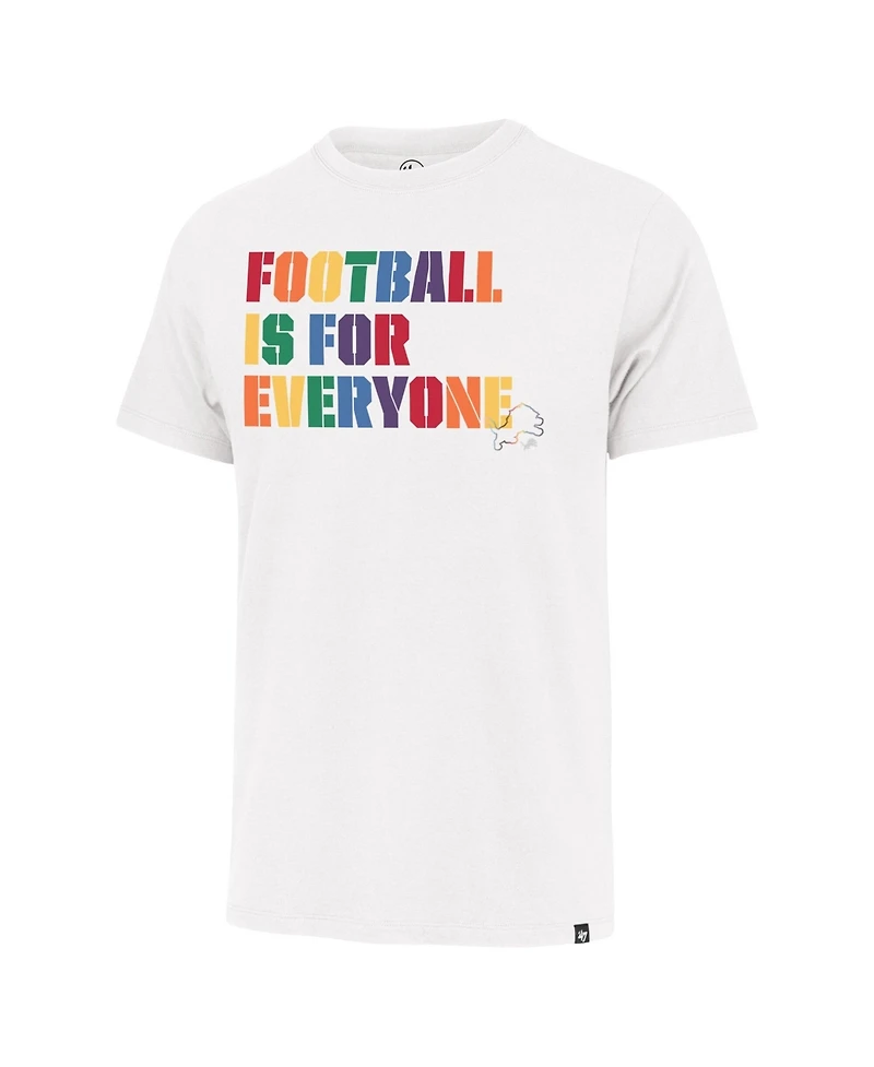 '47 Brand Men's White Detroit Lions Pride Franklin T-Shirt