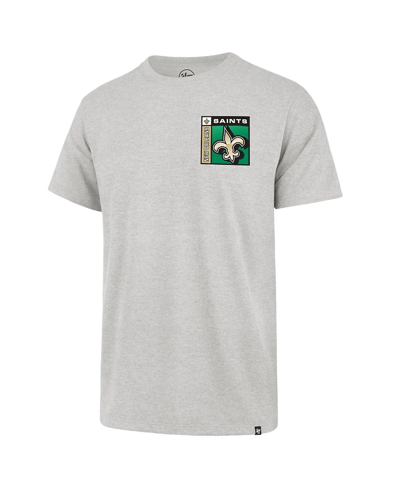 47 Brand Men's Gray New Orleans Saints Chrome Plate Franklin T-Shirt