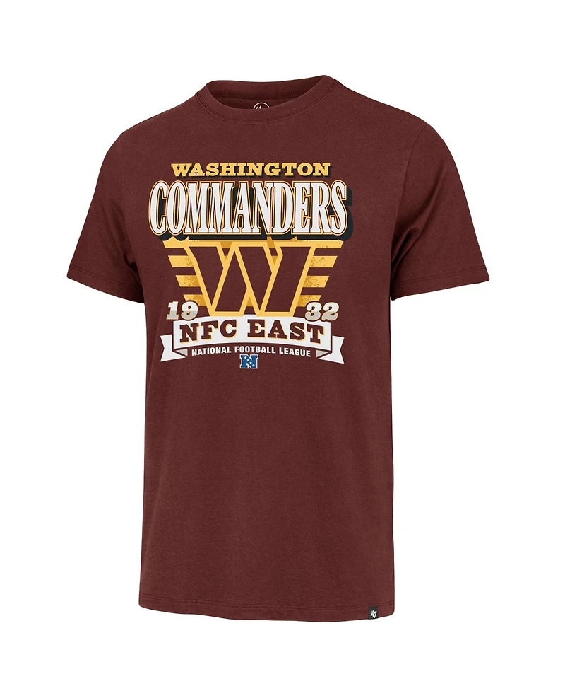 '47 Brand Men's Burgundy Washington Commanders Stripe Splash Franklin T-Shirt