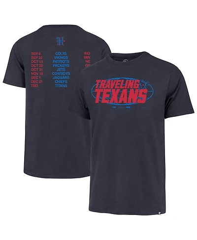 '47 Brand Men's Navy Houston Texans Traveling Texans Franklin T-Shirt