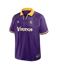 Fanatics Men's Purple/Gold Minnesota Vikings Homerun Raglan V-Neck Polo Shirt