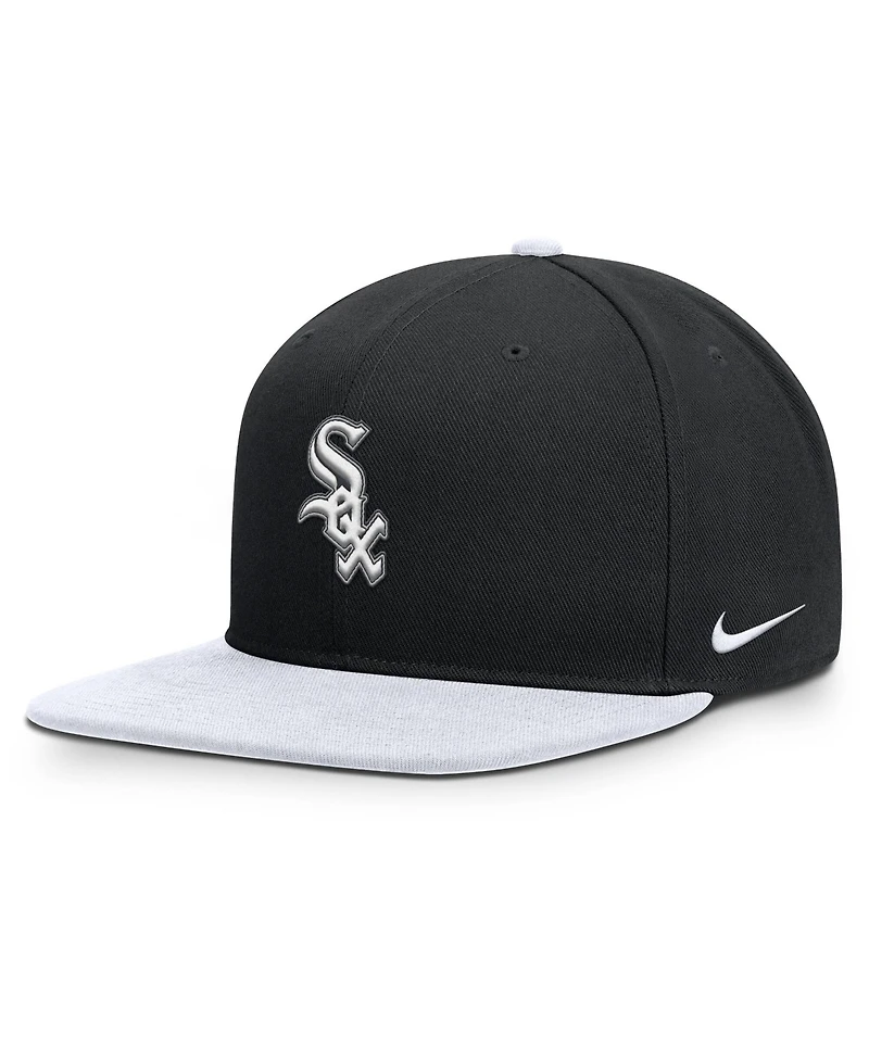 Nike Men's Black/White Chicago White Sox Primetime Pro Dri-fit Snapback Hat