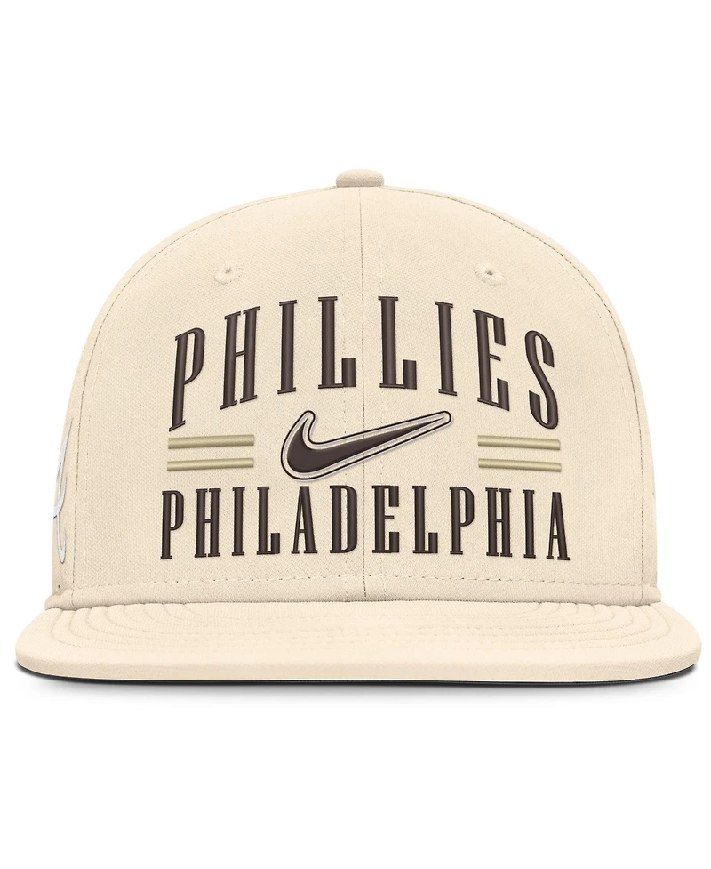Nike Men's Natural Philadelphia Phillies True Dri-fit AeroBill Fitted Hat