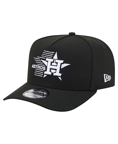 New Era Men's Black Houston Astros Motion A-Frame 9FIFTY Snapback Hat