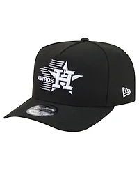 New Era Men's Black Houston Astros Motion A-Frame 9FIFTY Snapback Hat