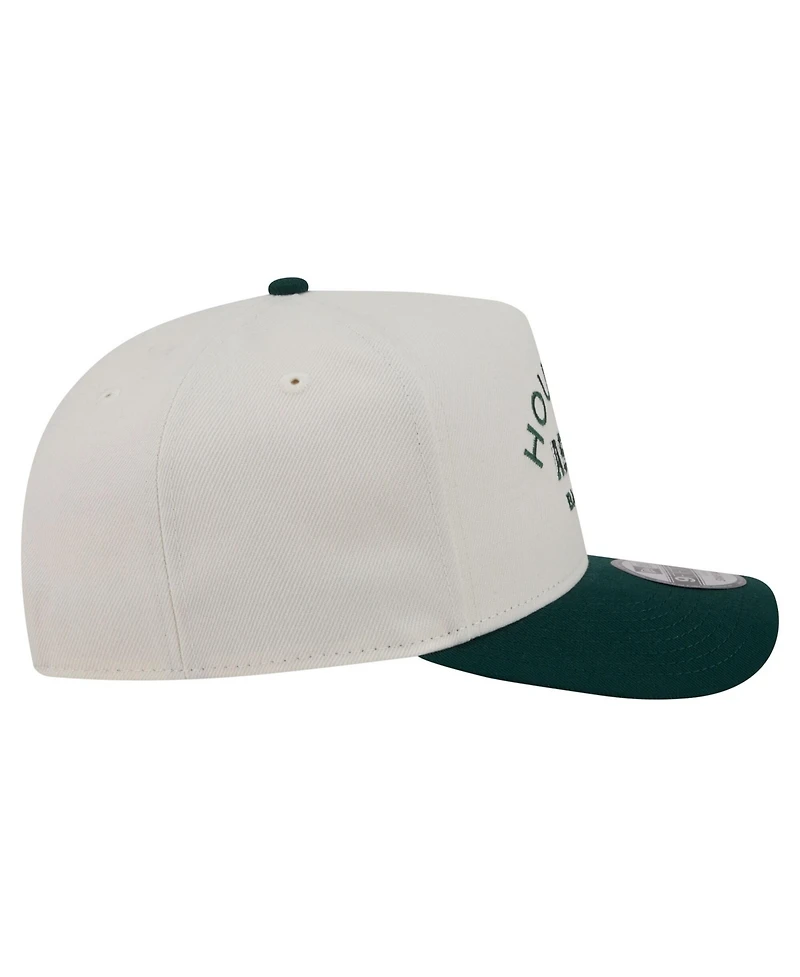 New Era Men's Cream/Dark Green Houston Astros Chrome A-Frame 9FIFTY Snapback Hat
