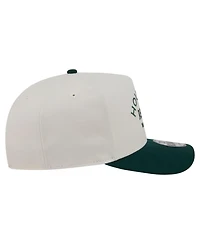 New Era Men's Cream/Dark Green Houston Astros Chrome A-Frame 9FIFTY Snapback Hat