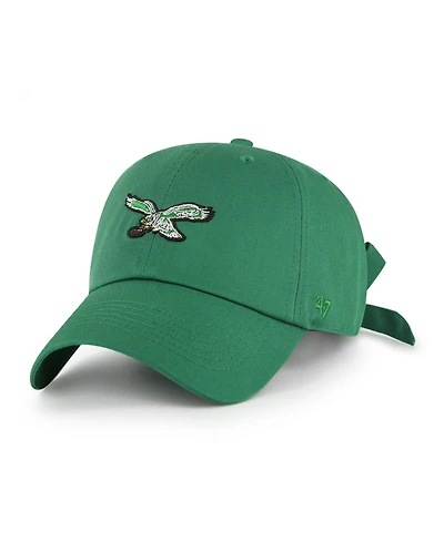 '47 Brand Women's Kelly Green Philadelphia Eagles Throwback Bow Back Clean Up Adjustable Hat