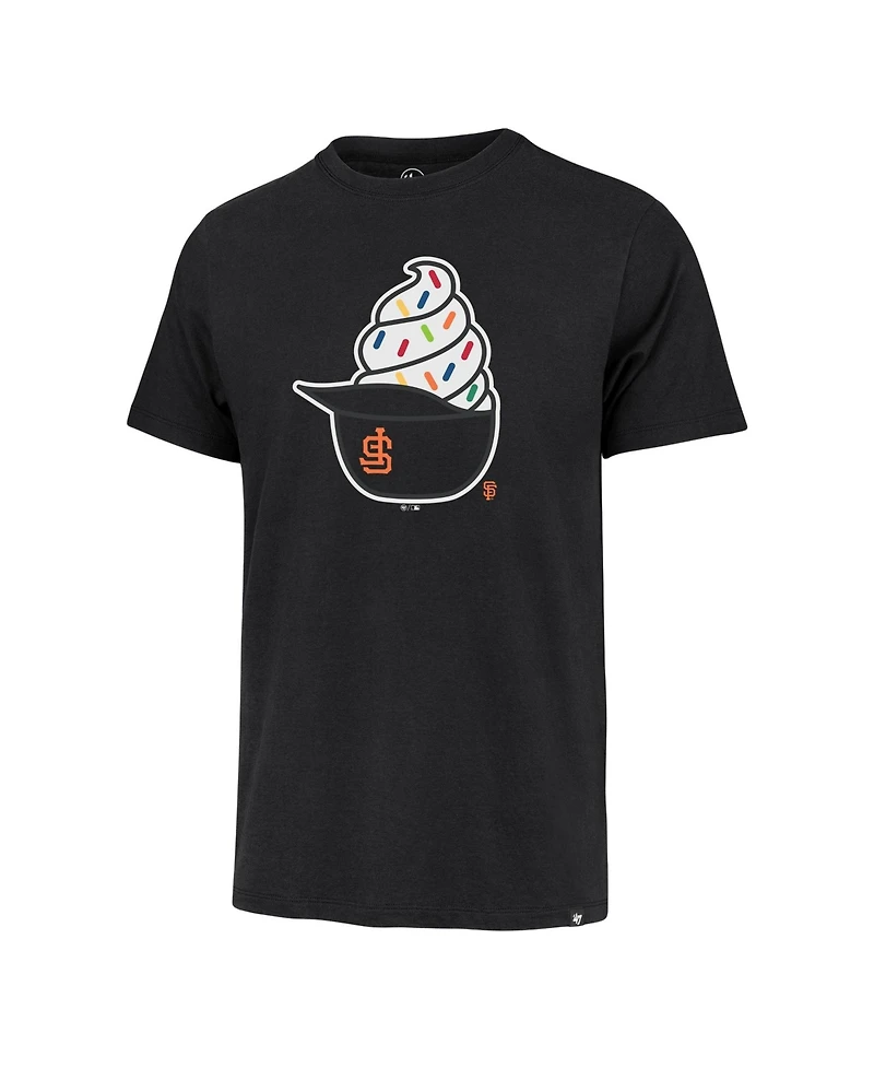 47 Brand Men's Black San Francisco Giants Ice Cream Helmet Franklin T-Shirt