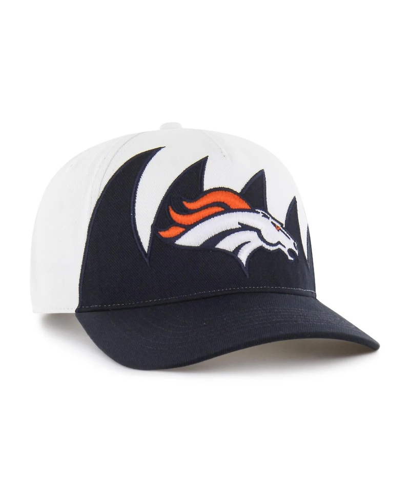 47 Brand Men's White Denver Broncos Jagged Hitch Adjustable Hat