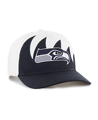 47 Brand Men's White Seattle Seahawks Jagged Hitch Adjustable Hat