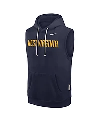 Nike Men's Navy West Virginia Mountaineers 2026 Sideline Sleeveless Dri-fit Hoodie