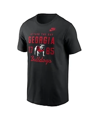 Nike Men's Black Georgia Bulldogs Legacy Stacked Established T-Shirt