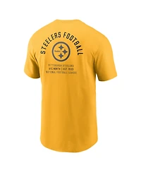 Nike Men's Gold Pittsburgh Steelers Split Logo T-Shirt