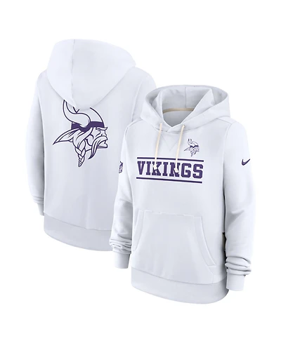 Nike Women's White Minnesota Vikings Alt Sideline Standard Issue Dri-fit Hoodie