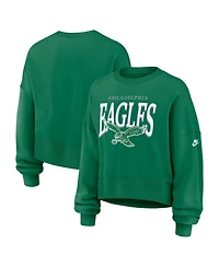 Nike Women's Philadelphia Eagles Phoenix Long-Sleeve Oversized Fleece Sweatshirt
