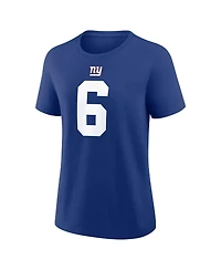 Nike Women's Jaxson Dart Royal New York Giants Name Number T-Shirt
