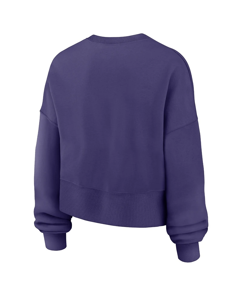 Nike Women's Purple Baltimore Ravens Oversized Phoenix Fleece Sweatshirt
