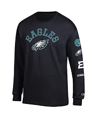 Champion Men's Black Philadelphia Eagles Seal Long Sleeve T-Shirt