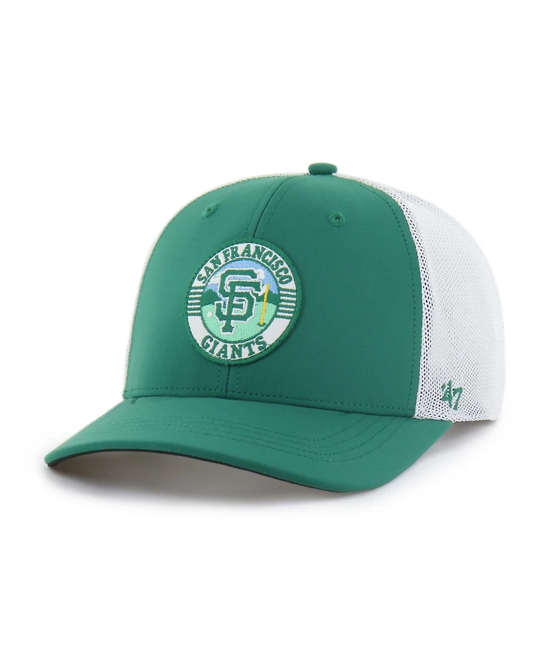 47 Brand Men's Kelly Green/White San Francisco Giants Elevated Greens Adjustable Trucker Hat