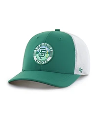 47 Brand Men's Kelly Green/White San Francisco Giants Elevated Greens Adjustable Trucker Hat