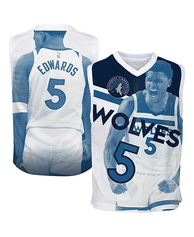 Outerstuff Big Boys and Girls Anthony Edwards Blue Minnesota Timberwolves Hometown Fashion Jersey