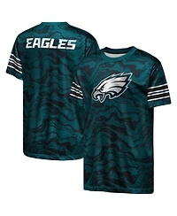 Outerstuff Big Boys and Girls Midnight Green Philadelphia Eagles Slant Route Performance T-Shirt