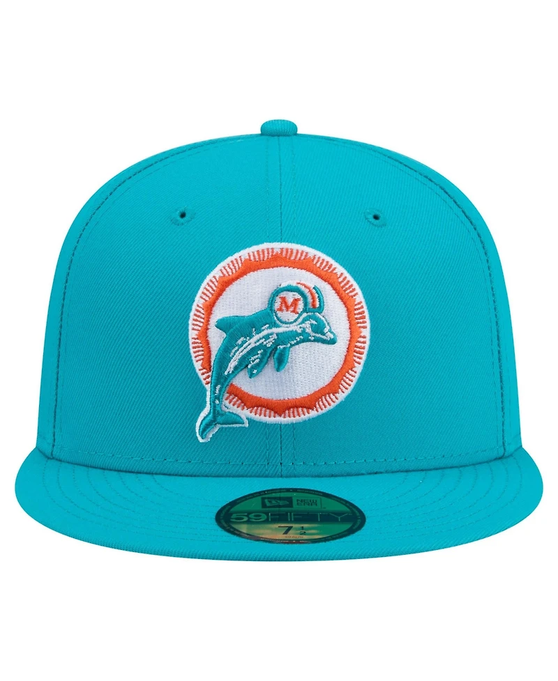 New Era Men's Aqua Miami Dolphins 59FIFTY Fitted Hat