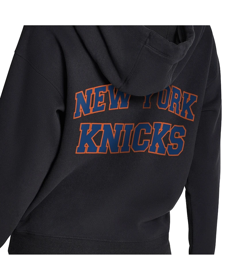 Dkny Women's New York Knicks Metallic Bubble Logo Full-Zip Hoodie