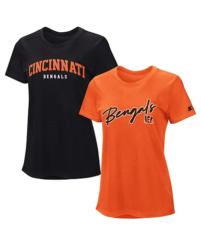 Starter Women's Black/Orange Cincinnati Bengals Combo Pack T-Shirt
