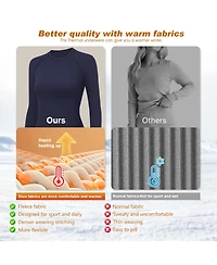 Piscifun Women's Thermal Fleece Base Layer Long Johns Set