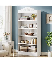 Tribesigns 73" 5-Tier Modern Bookshelf with Shelves