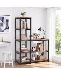 Tribesigns 5-Tier L-Shaped Corner Bookcase with Storage