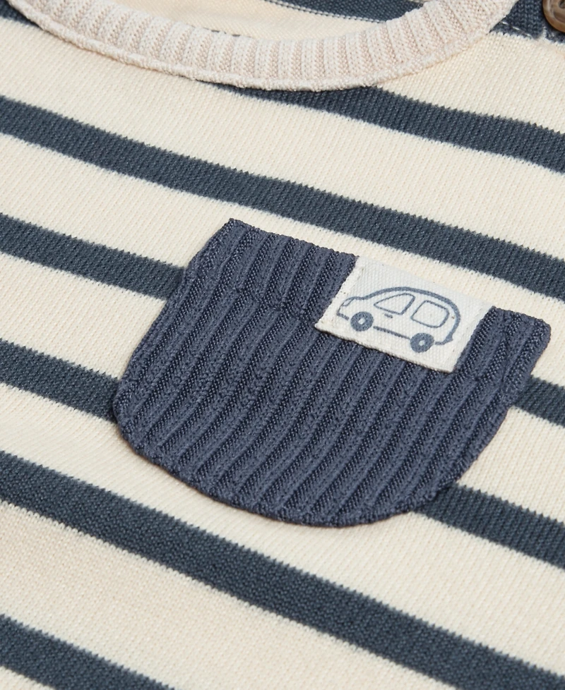 Huggies Baby Boys' Striped Long-Sleeve Top and Pants, 2-Piece Set