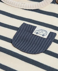 Huggies Baby Boys' Striped Long-Sleeve Top and Pants, 2-Piece Set