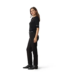 Cable & Gauge Women's Tipped Polo Sweater