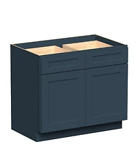 Boyel Living 39" Wide Standard Base Cabinet, Ready to Assemble Kitchen Cabinet with Solid Wood Frame, Soft-Close Slides and Hinges