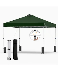 Gouun 10 x 10 Foot Commercial Pop-Up Canopy Tent with Vented Top