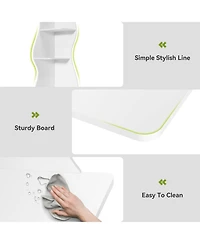 Tribesigns 5-Tier Wavy Corner Bookshelf with Curved Design