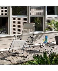 Lafuma Futura Zero Gravity Outdoor Steel Framed Lawn Recliner Chair