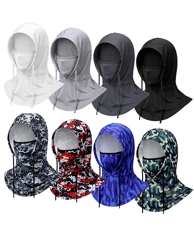 Piscifun 8 Pack Summer Balaclava Face Mask Uv Protection Breathable Full Head Cover Outdoor