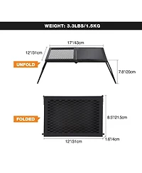 Piscifun Heavy Duty Steel Folding Campfire Grill Portable Outdoor Cooking Rack