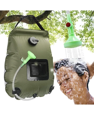 Piscifun Solar Shower Bag 5 Gallon 20L Portable Solar Heated Camping Outdoor Shower Kit With Hose And Adjustable Flow Head
