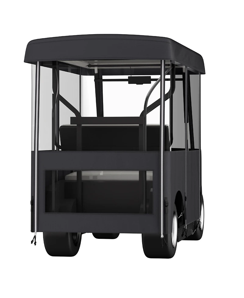 Hongge 4-Person Golf Cart Driving Enclosure 86 in with Transparent Windows for Ezgo Club Car and Yamaha