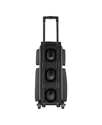 Hongge Double Roller 3 Ball Bowling Bag on Wheels Featuring Shoe Storage and Oversized Accessory Pocket